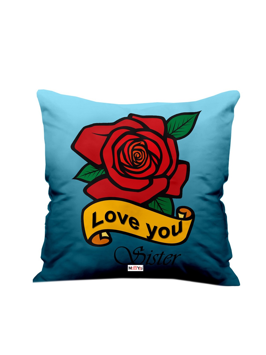 

ME & YOU Blue & Red Printed Square Cushion