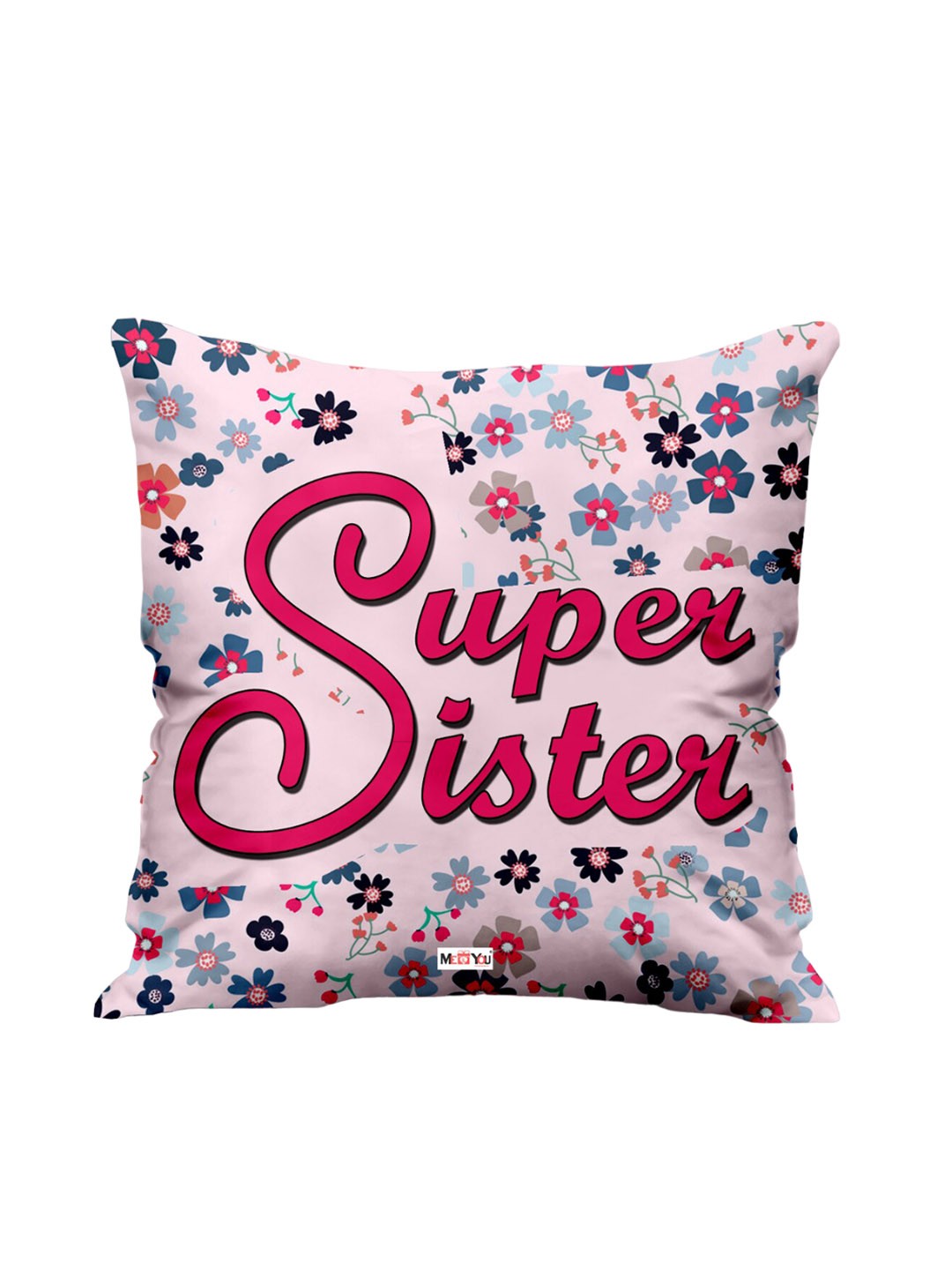 

ME & YOU Pink & Red Printed Square Cushion