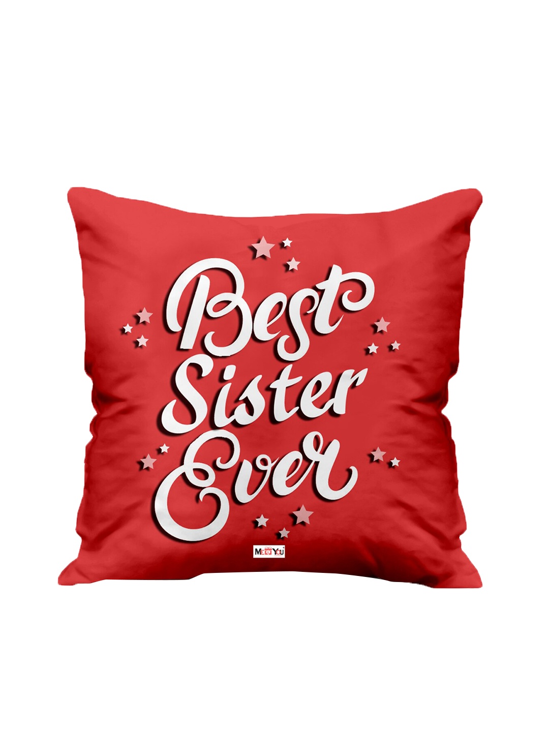 

ME & YOU Red & White Fibre Filled Ultra Soft Square Cushion