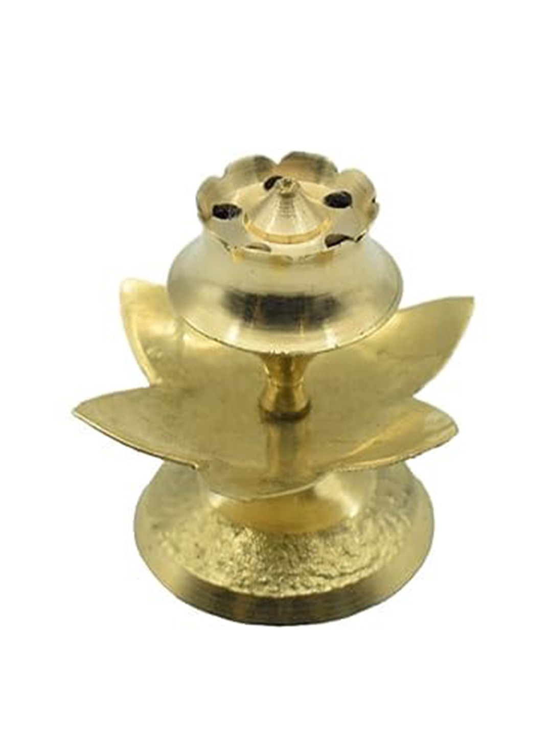 

PujaNPujari Gold Toned Textured Agarbatti Incense Sticks Holder Stand