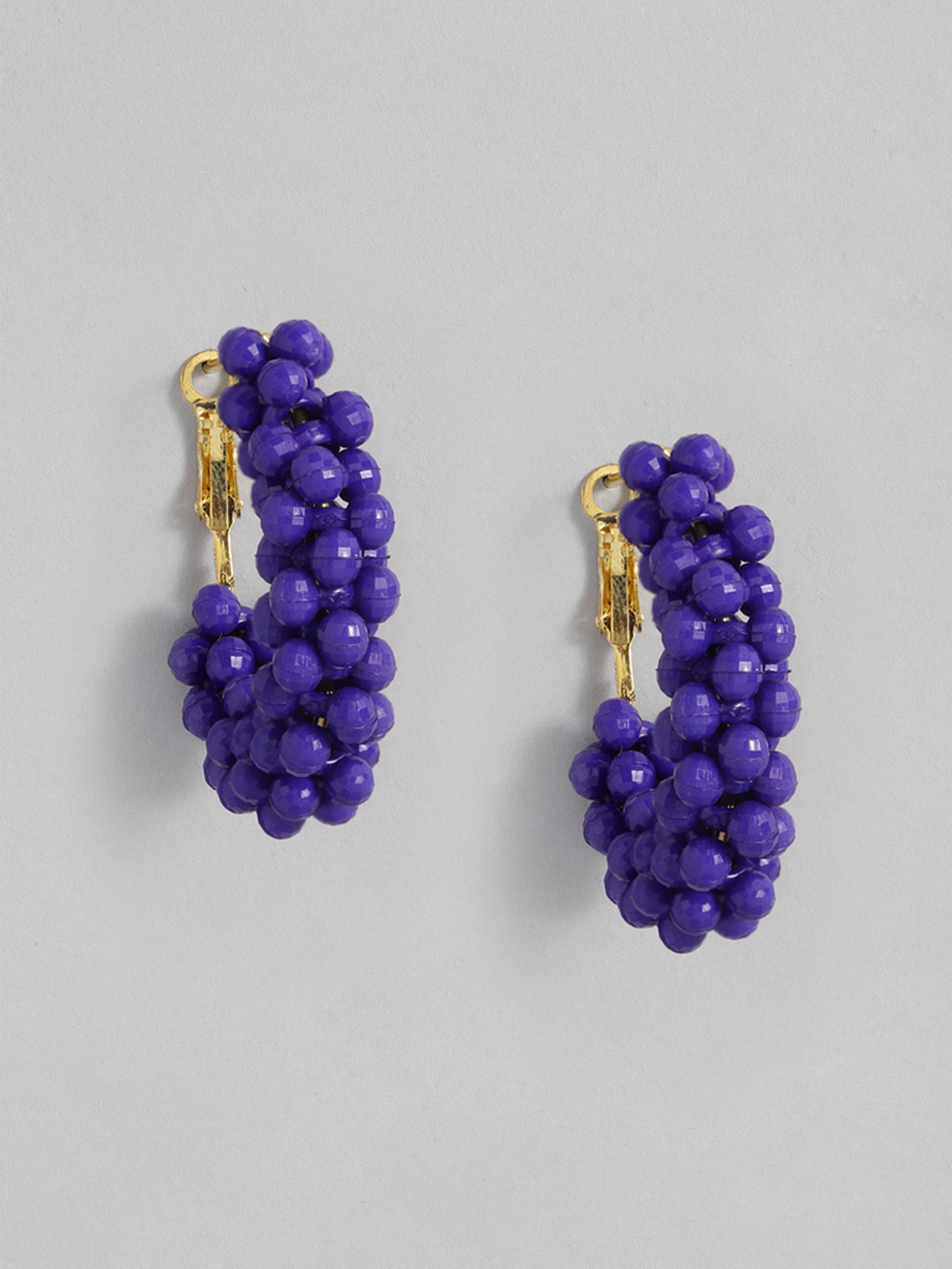 

Sangria Gold-Plated Circular Hoop Earrings, Blue