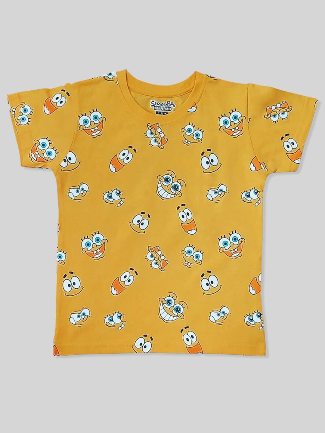

Minute Mirth Boys Conversational Printed Pure Cotton T-shirt, Gold