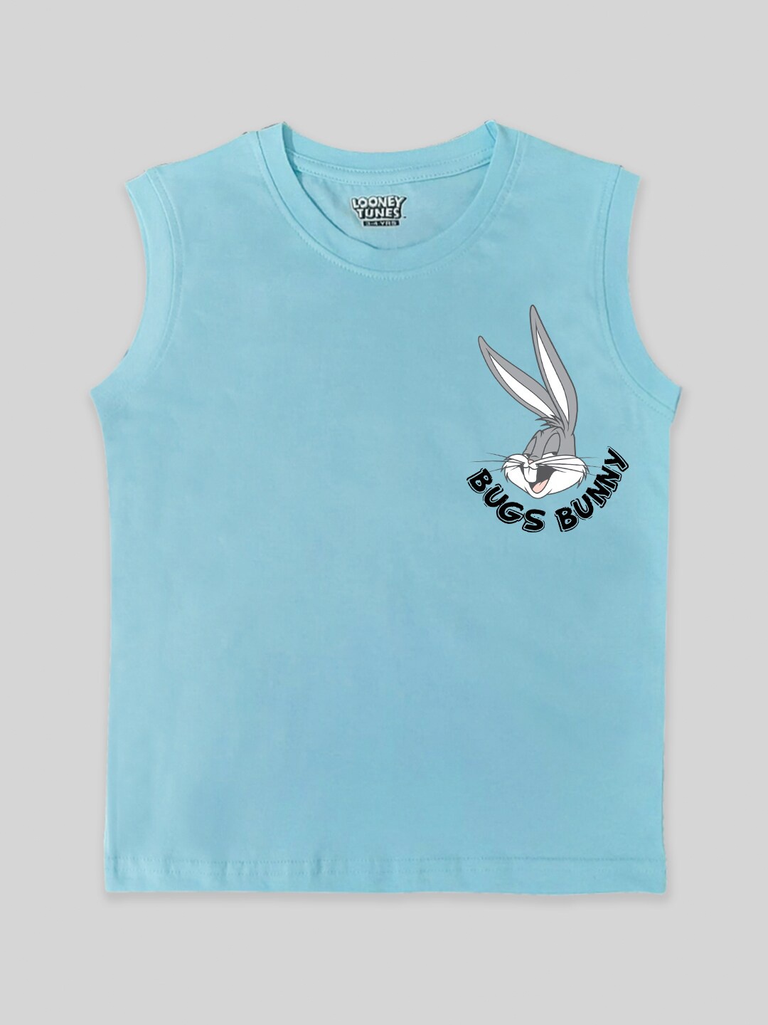 

Minute Mirth Boys Bugs Bunny Printed Pure Cotton T-shirt, Blue