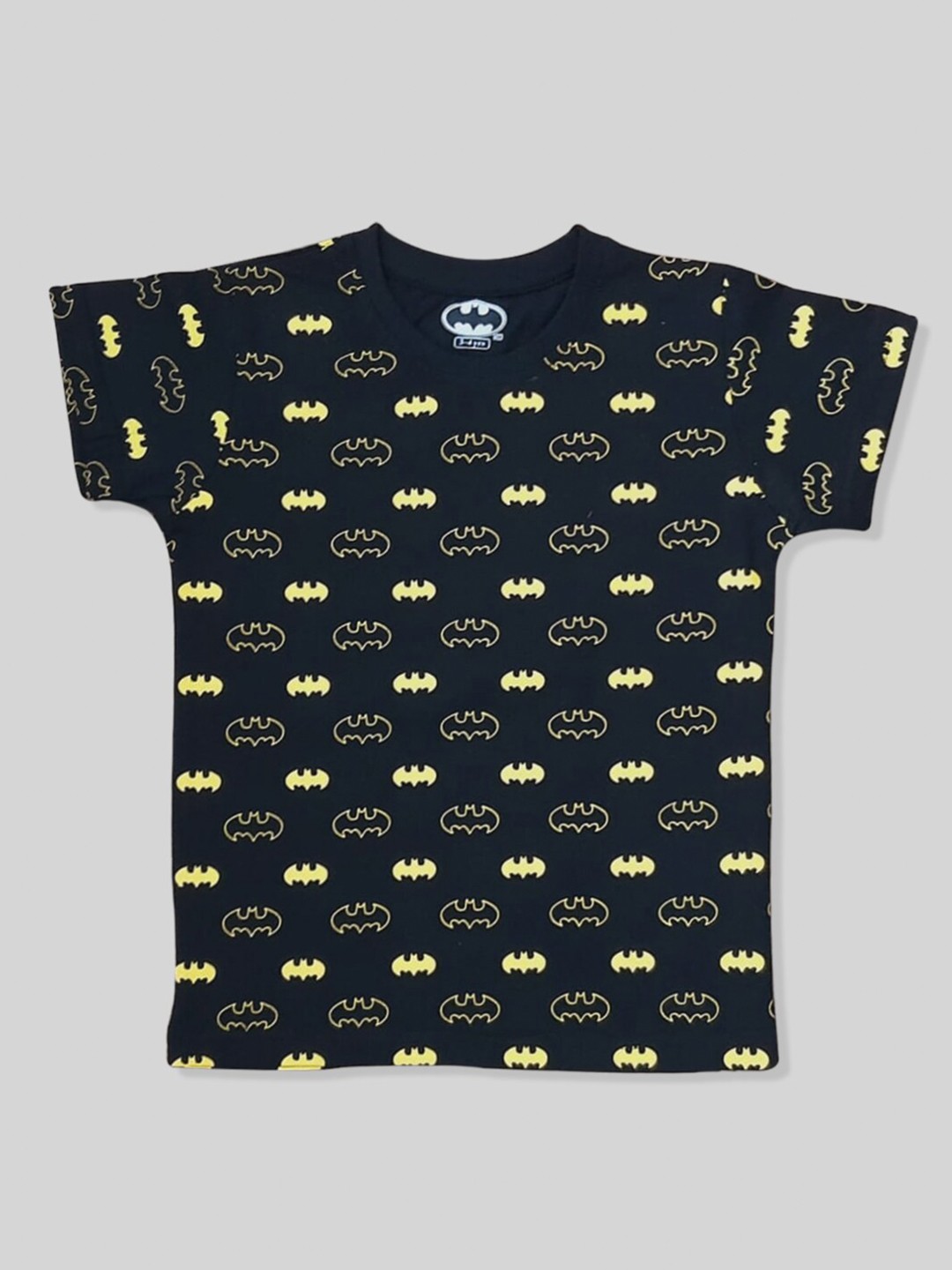 

Minute Mirth Boys Batman Printed Pure Cotton T-shirt, Black