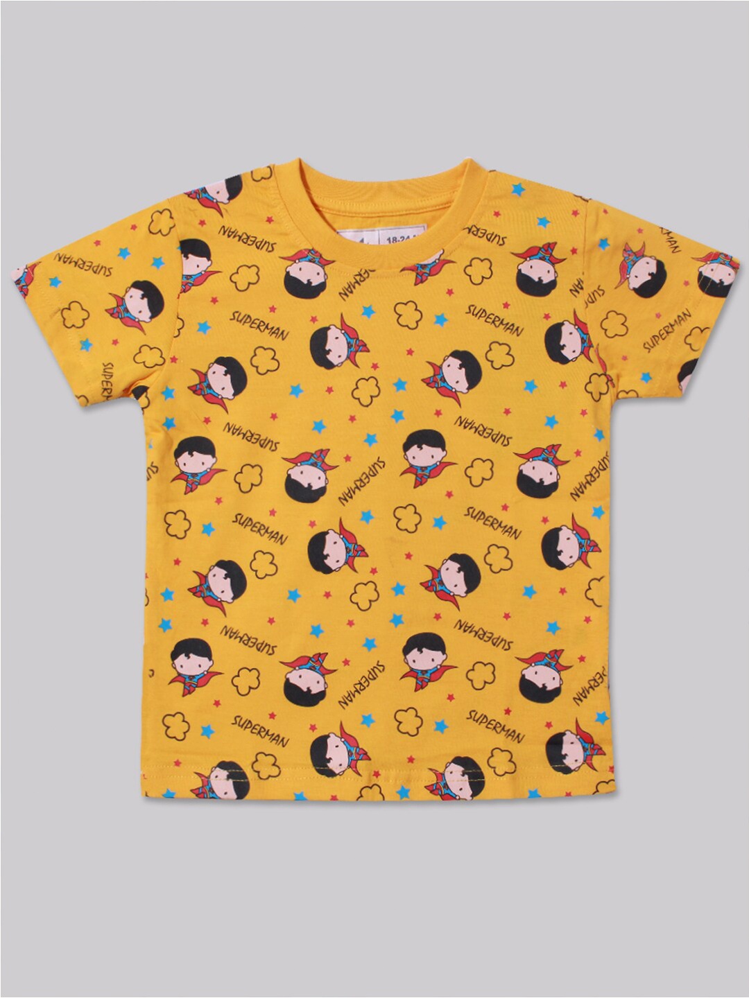 

Minute Mirth Infants Boys Conversational Printed Pure Cotton T-shirt, Yellow