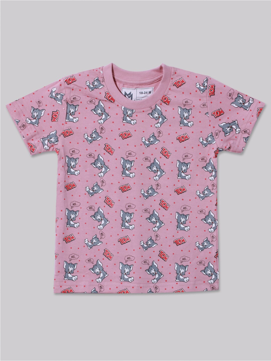 

Minute Mirth Boys Conversational Printed Pure Cotton T-shirt, Pink