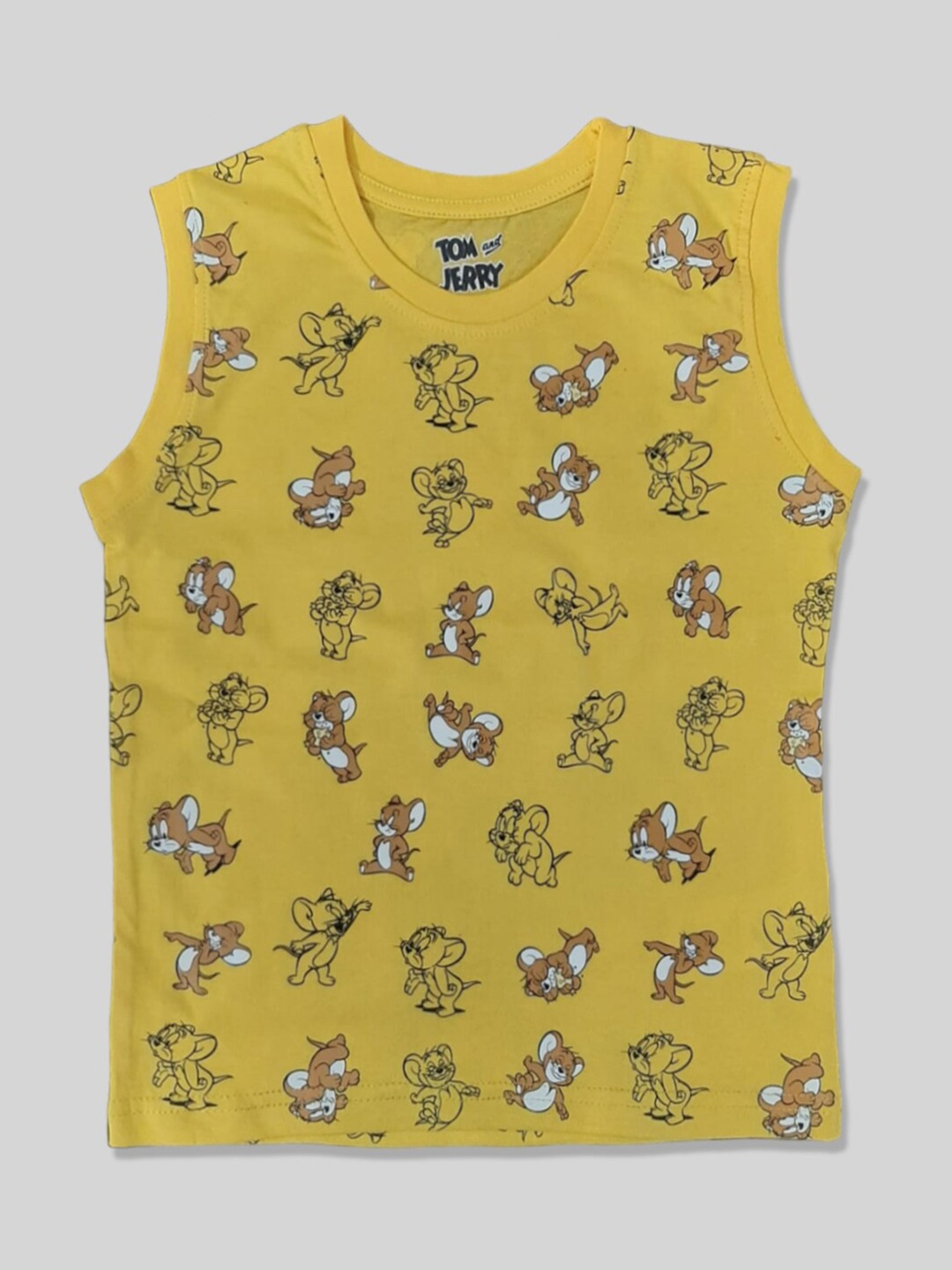 

Minute Mirth Boys Jerry Printed Pure Cotton T-Shirt, Yellow