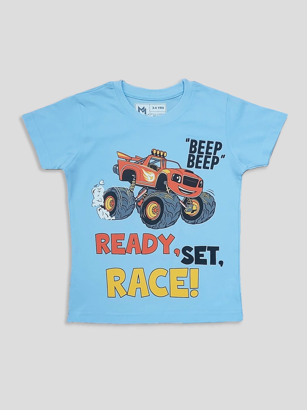 

Minute Mirth Boys Graphic Printed Pure Cotton T-shirt, Blue