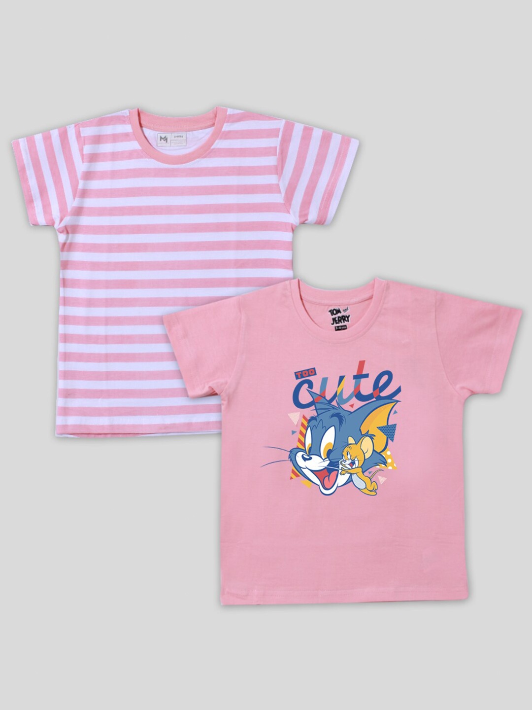 

Minute Mirth Boys Pack Of 2 Pure Cotton T-shirts, Pink