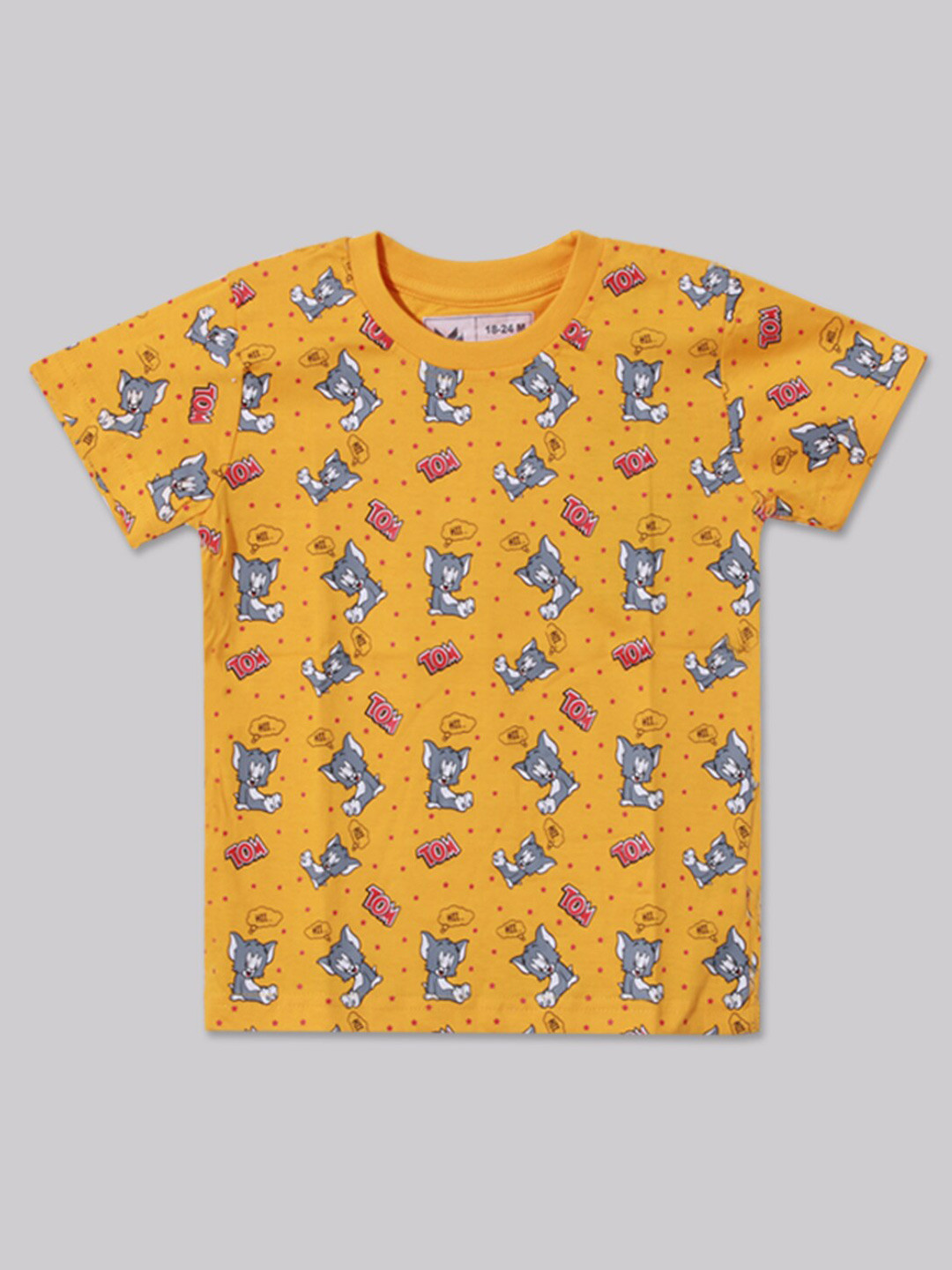 

Minute Mirth Boys Tom Printed Pure Cotton T-Shirt, Yellow