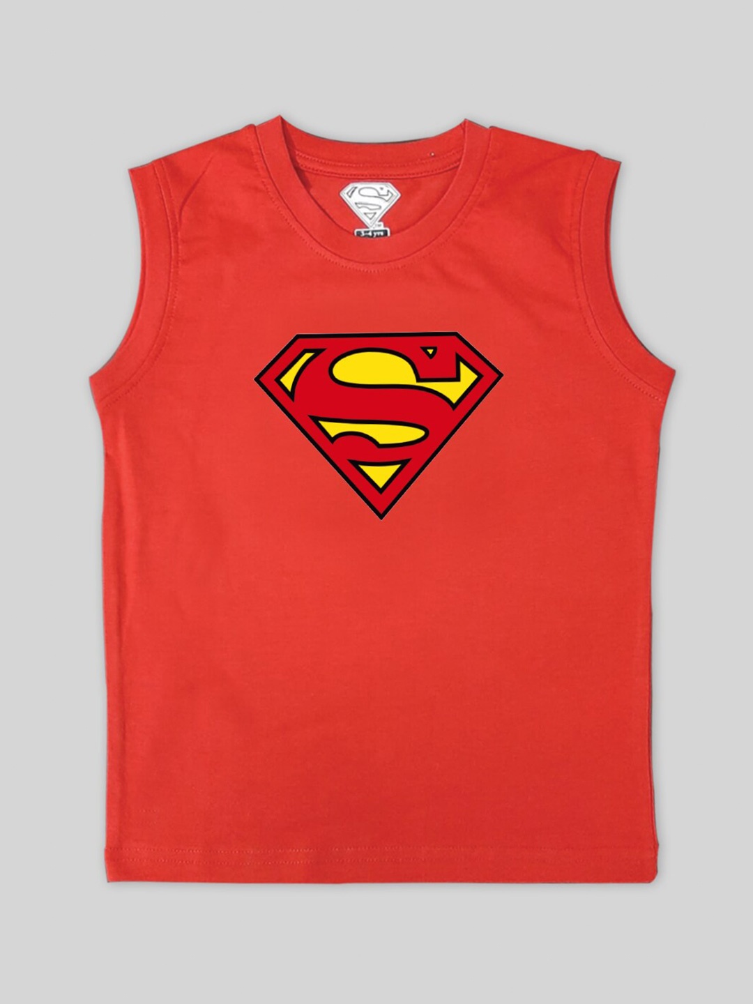 

Minute Mirth Boys Superman Printed Pure Cotton T-shirt, Red