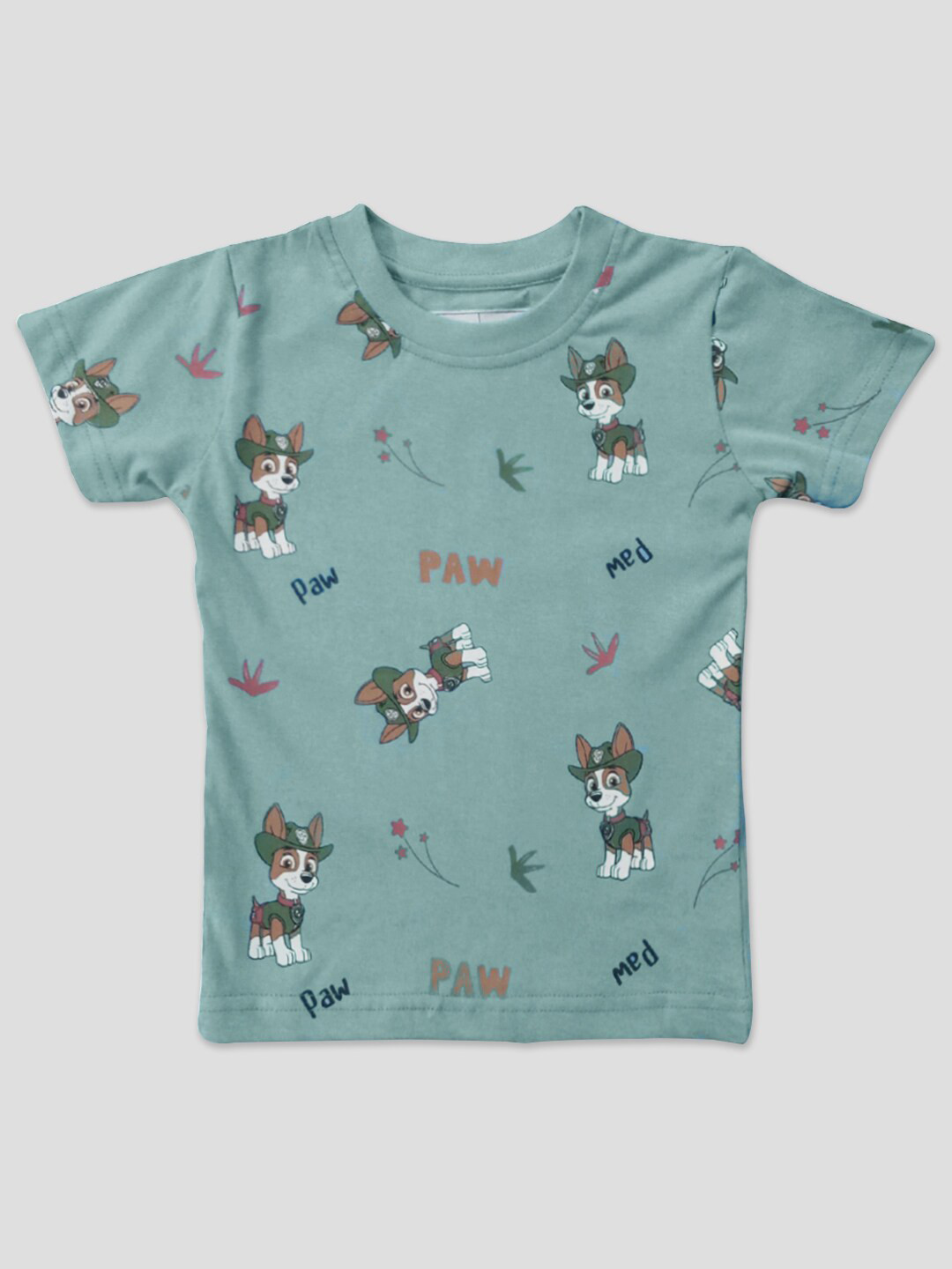 

Minute Mirth Boys Graphic Printed Round Neck Short Sleeves Pure Cotton Regular T-shirt, Green