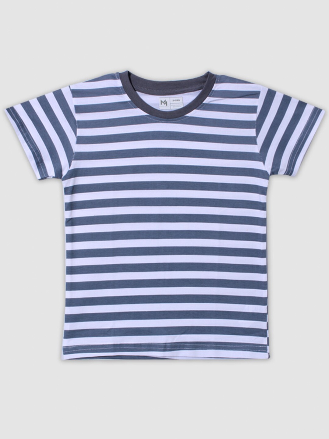 

Minute Mirth Boys Pack Of 2 Printed Round Neck Pure Cotton Regular T-shirt, Blue