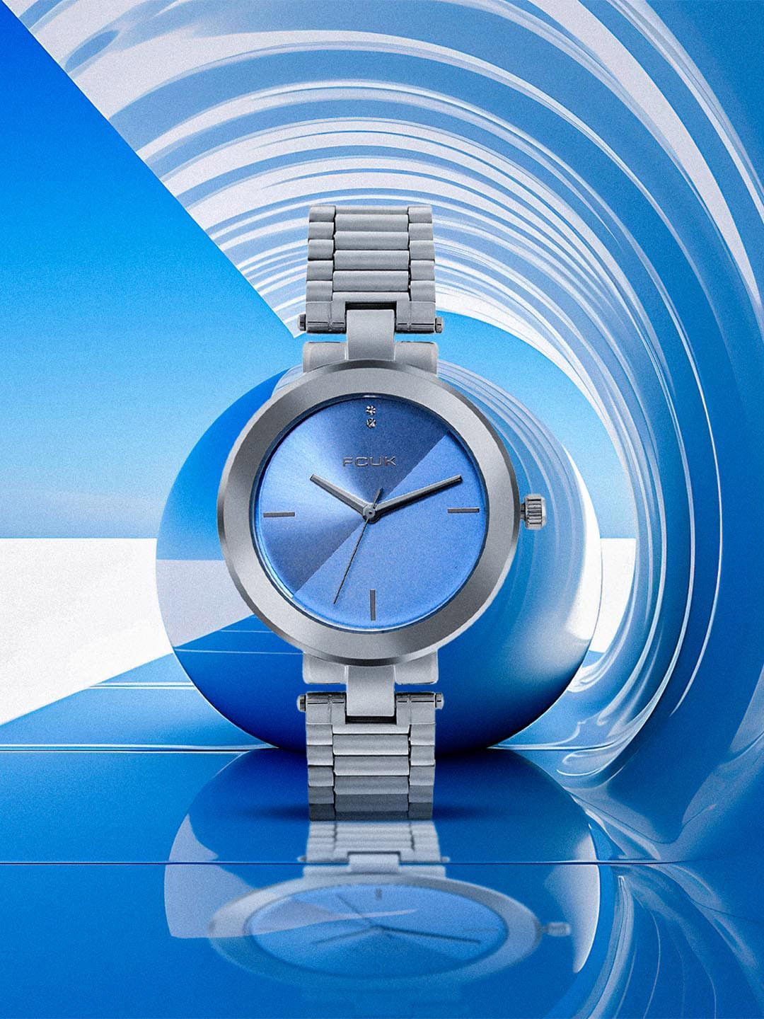 

FCUK Women Water Resistance Stainless Steel Analogue Watch FK00039C, Blue