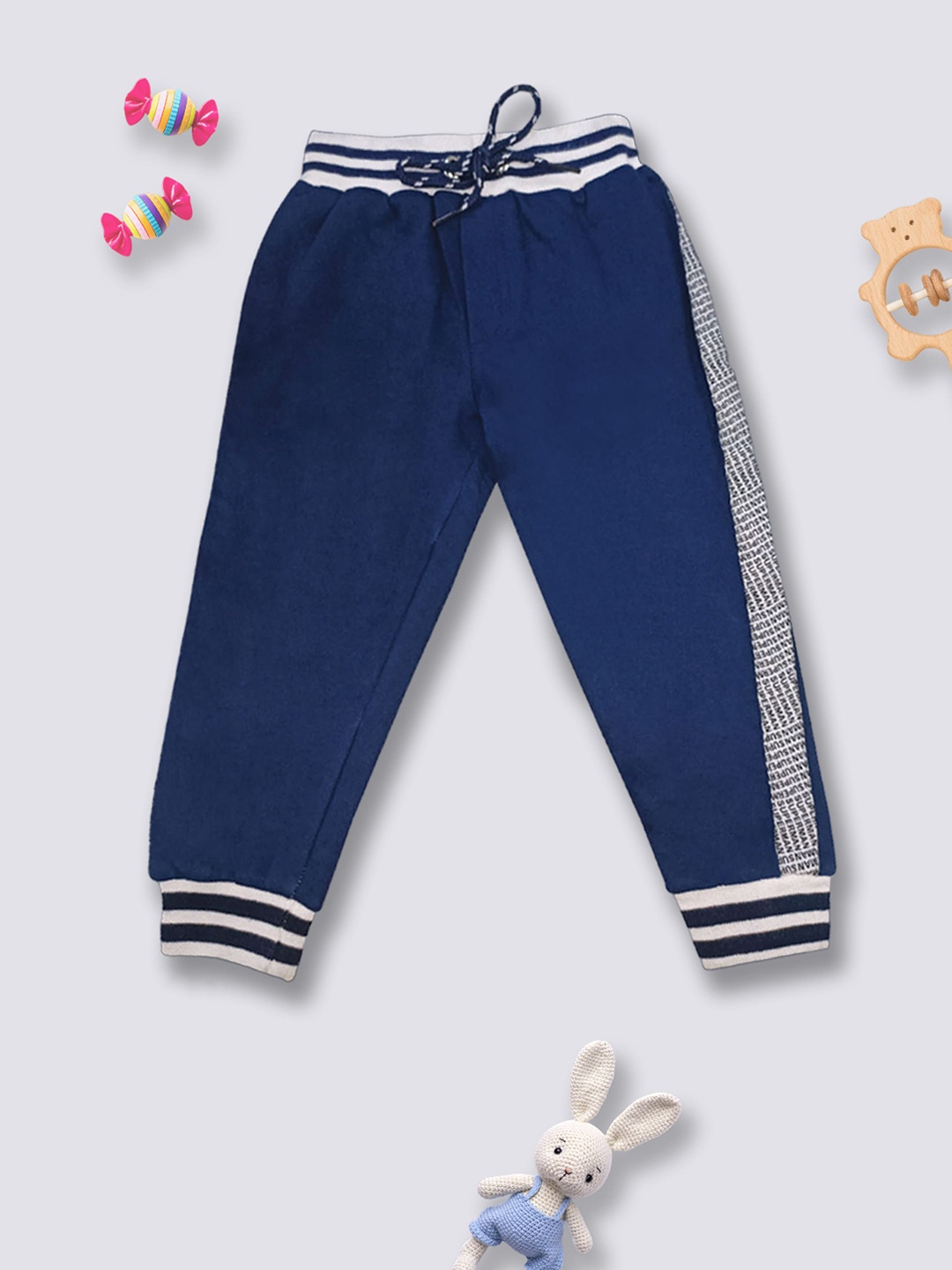 

Moms Love Boys Mid Rise Cotton Joggers, Navy blue