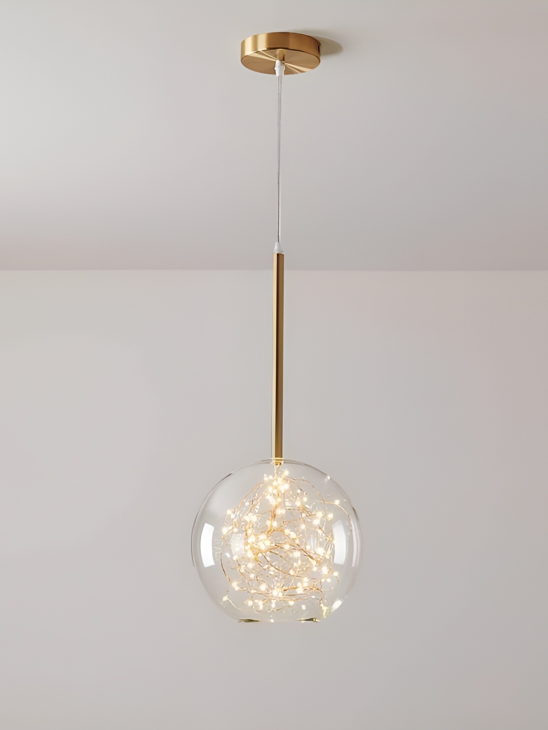 

blissbells Gold Toned Fairy Ball Pendant Light Ceiling Lamp