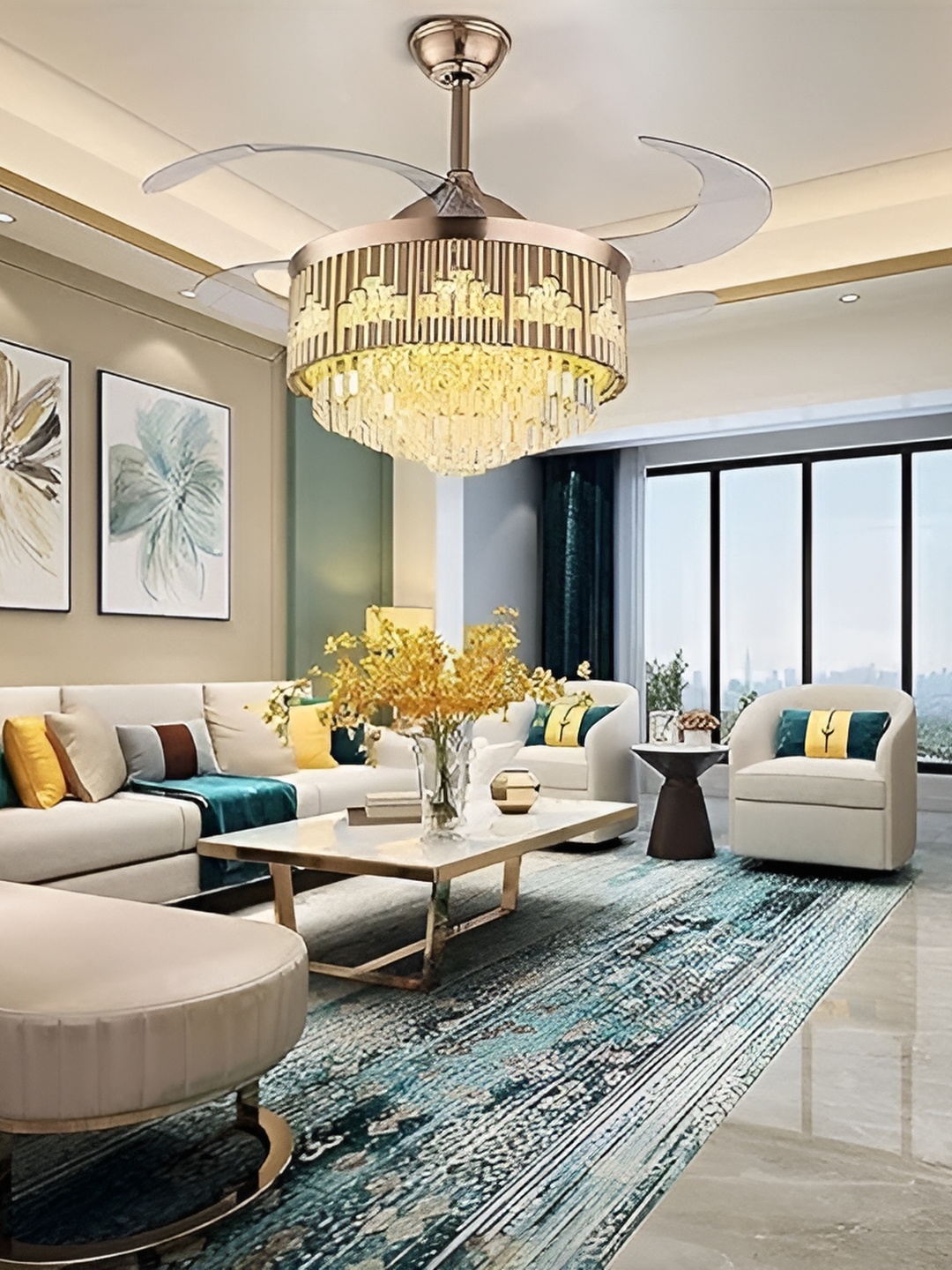 

blissbells Gold-Toned Ceiling Lamp