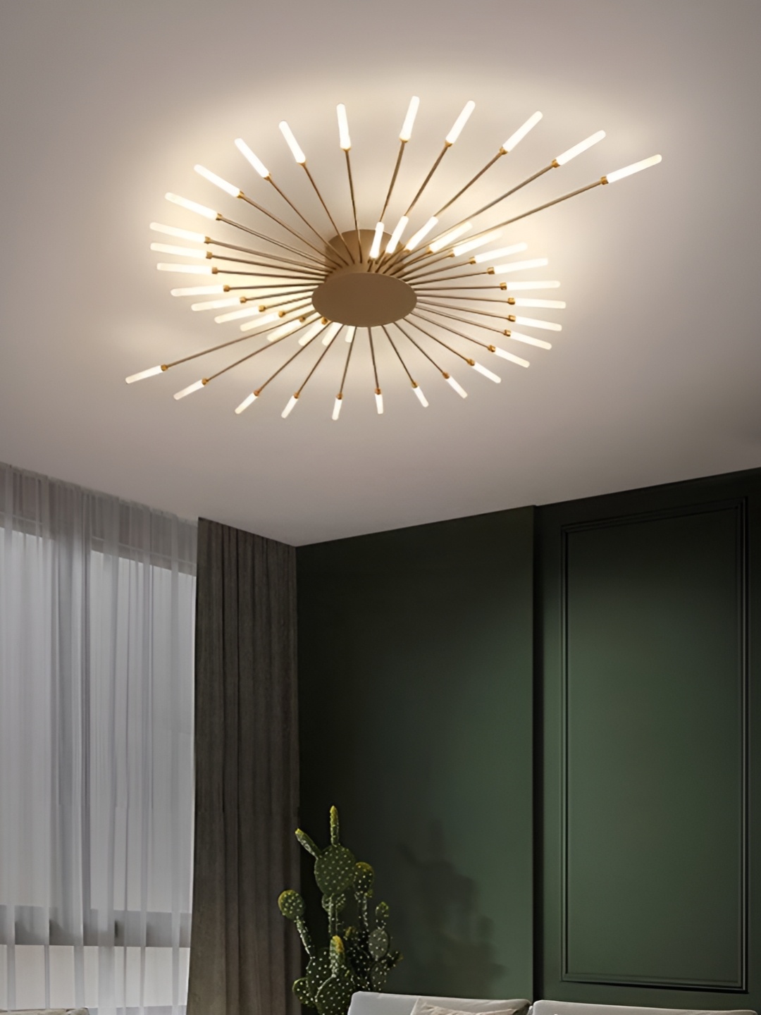 

blissbells Gold Toned Chandelier Ring Ceiling Lamp