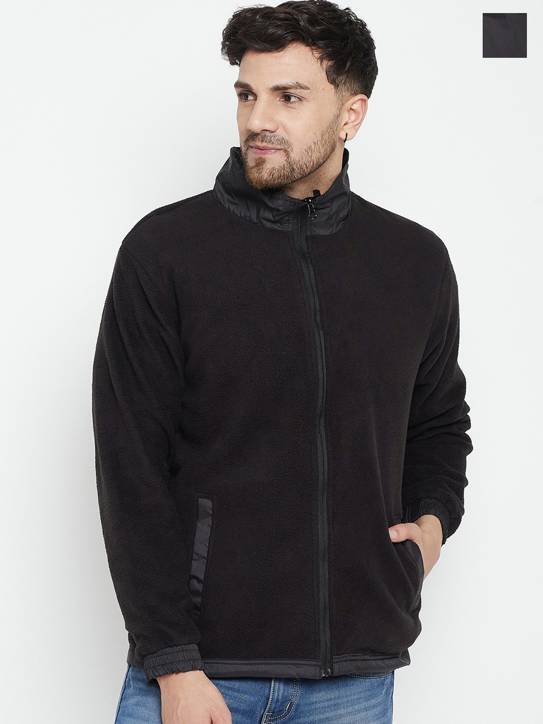

Okane Hooded Reversible Bomber Jacket, Black