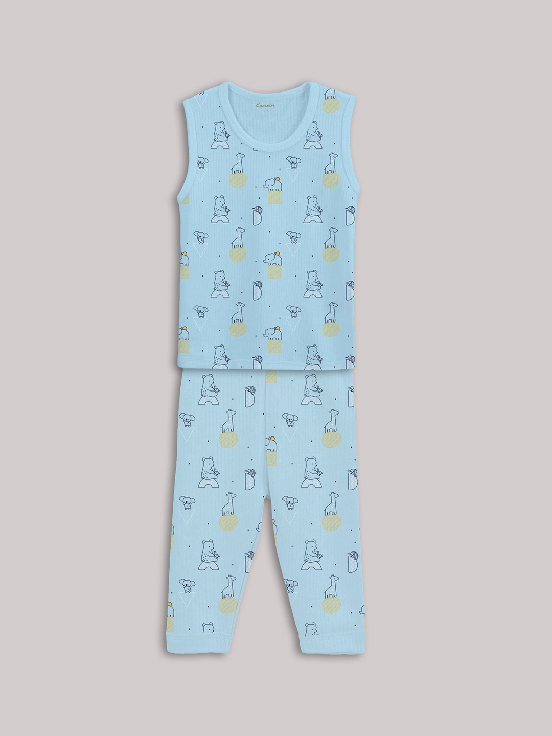 

Kanvin Boys Printed Thermal Set, Blue