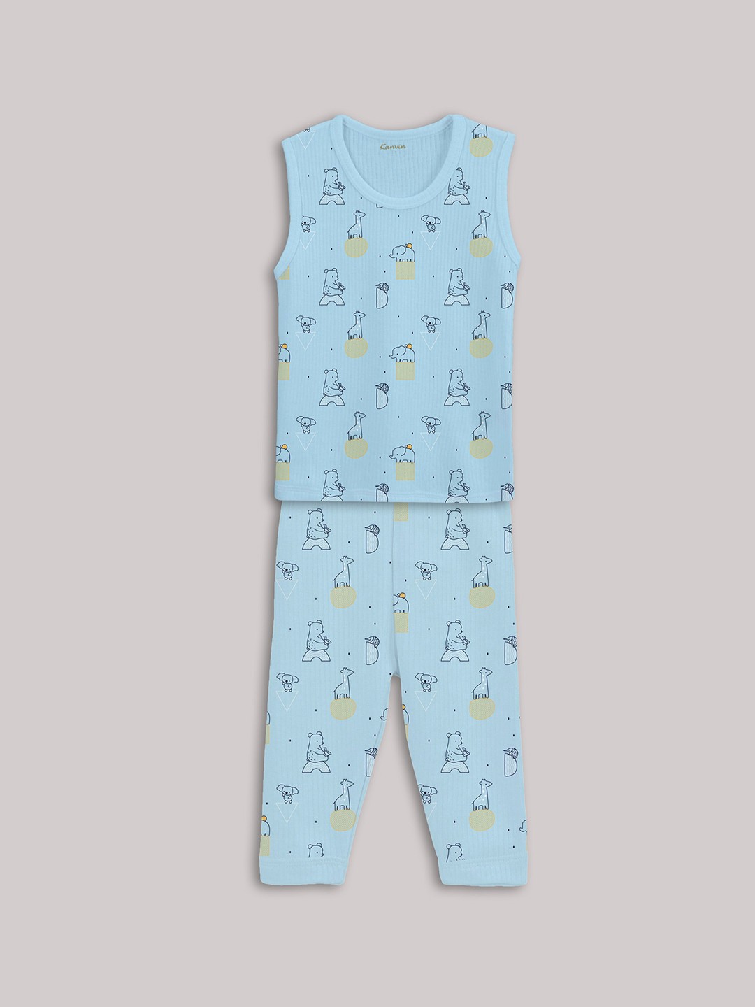 

Kanvin Girls Printed Thermal Set, Blue