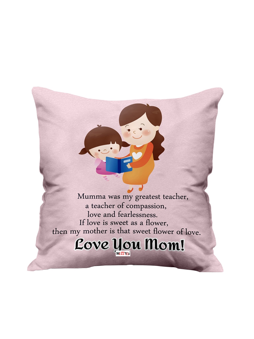 

ME & YOU Purple Printed Square Cushion