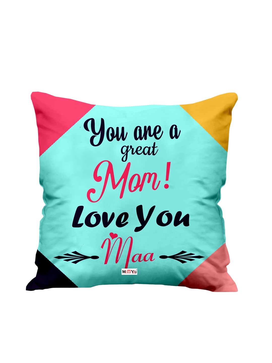 

ME & YOU Green Printed Square Cushion