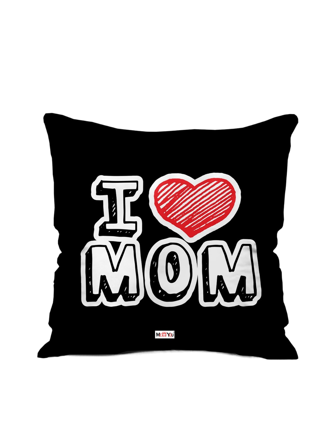 

ME & YOU Black Printed Cushion