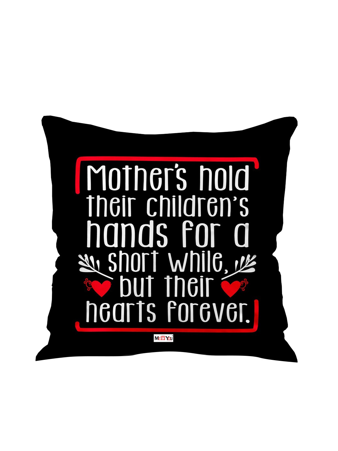 

ME & YOU Black Printed Cushion