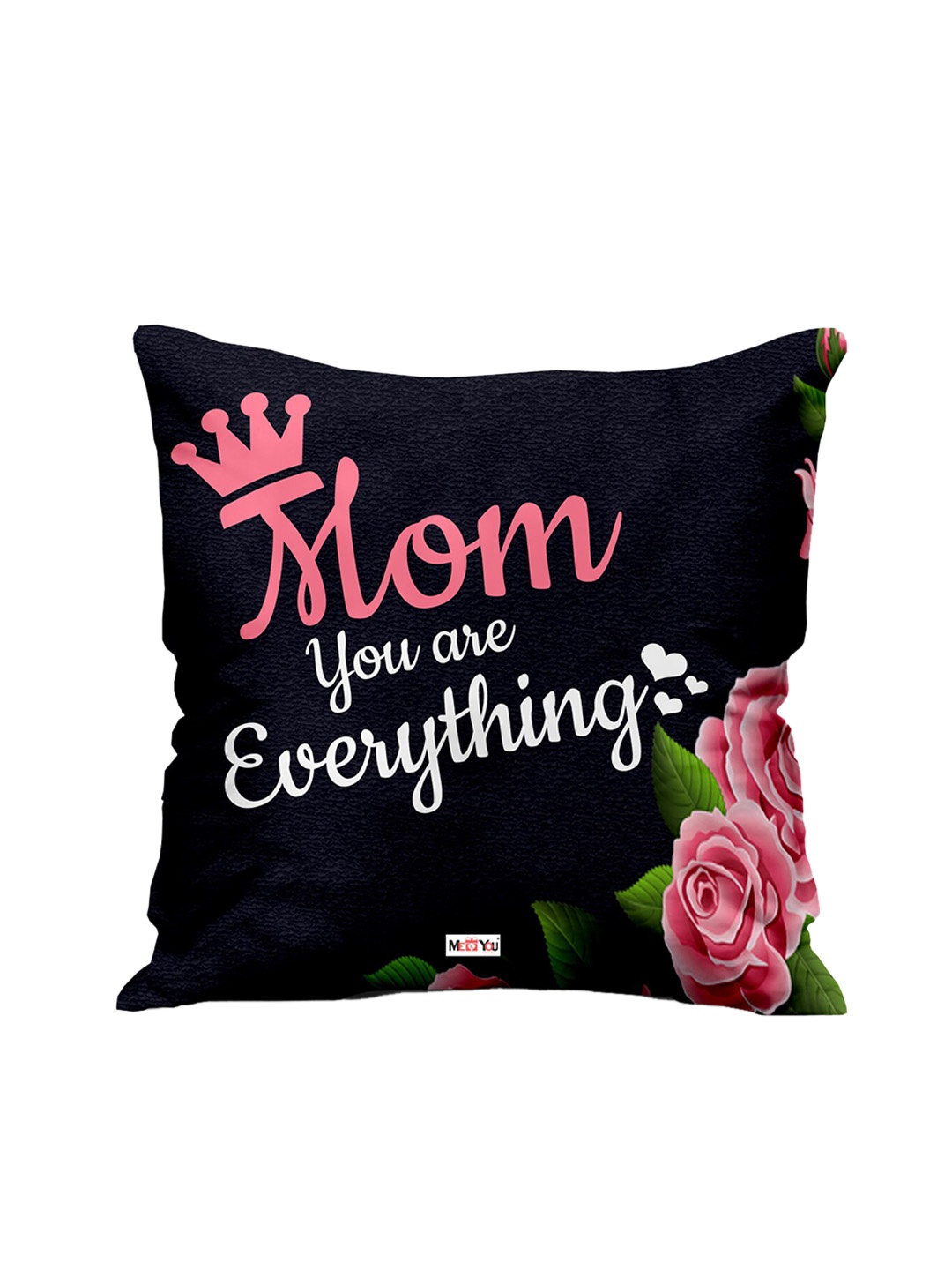 

ME & YOU Black Printed Cushion