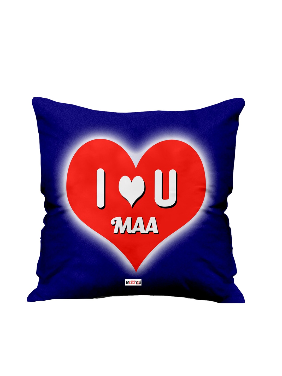 

ME & YOU Blue & Red Printed Square Cushion