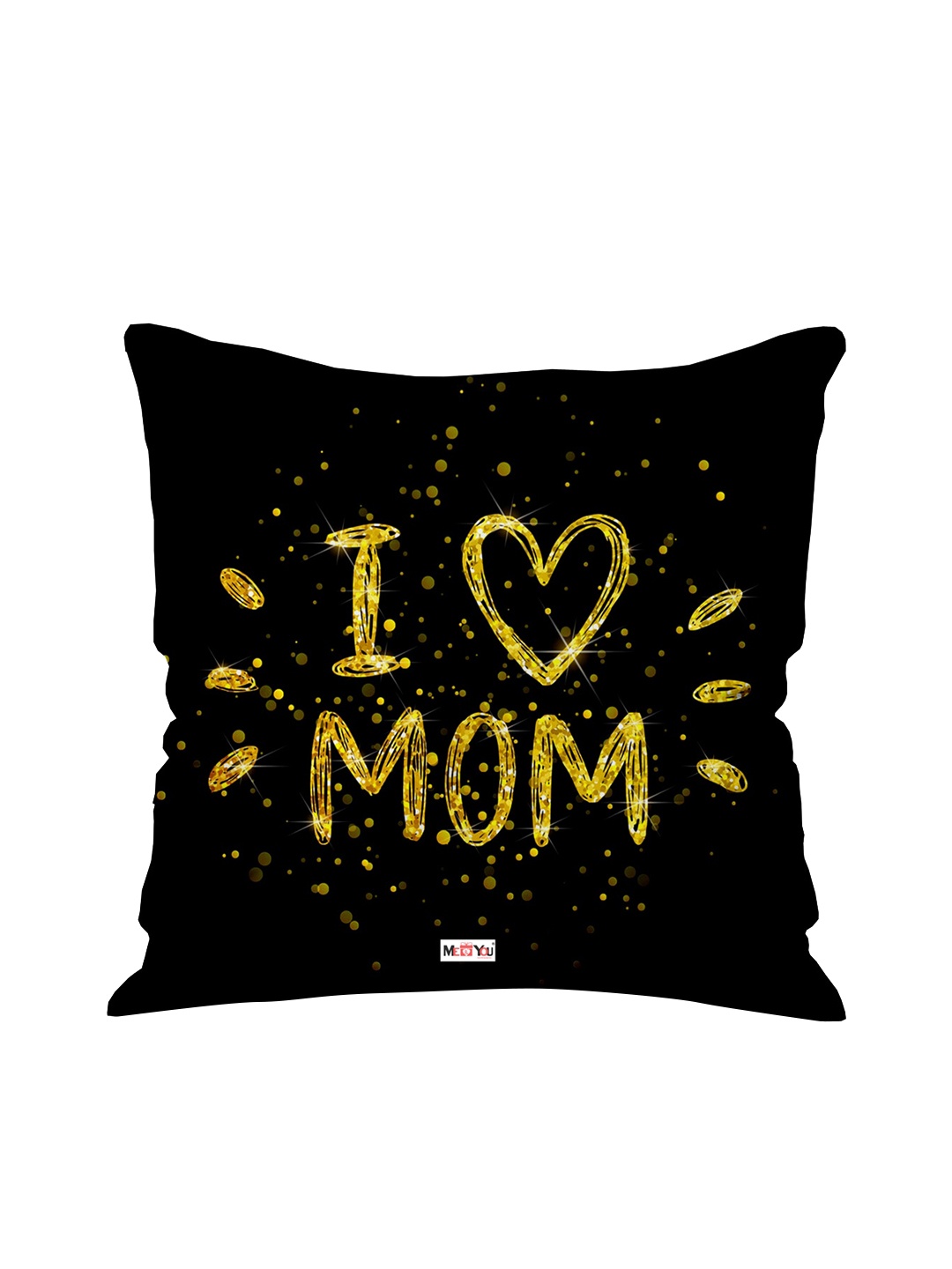 

ME & YOU Black Printed Cushion