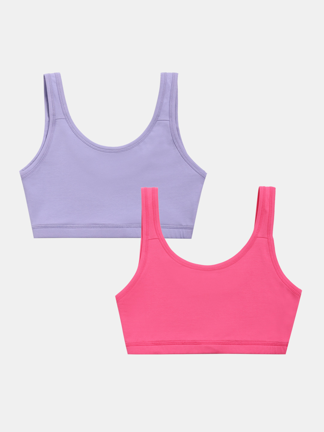 

Sillysally Girls Pack Of 2 Full Coverage All Day Comfort Beginners Bra, Lavender