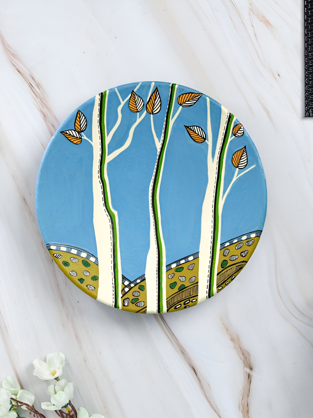

ARTYSTA BEAUTIFYING LIVES Blue & Brown Nature's Vibe Wall Plate
