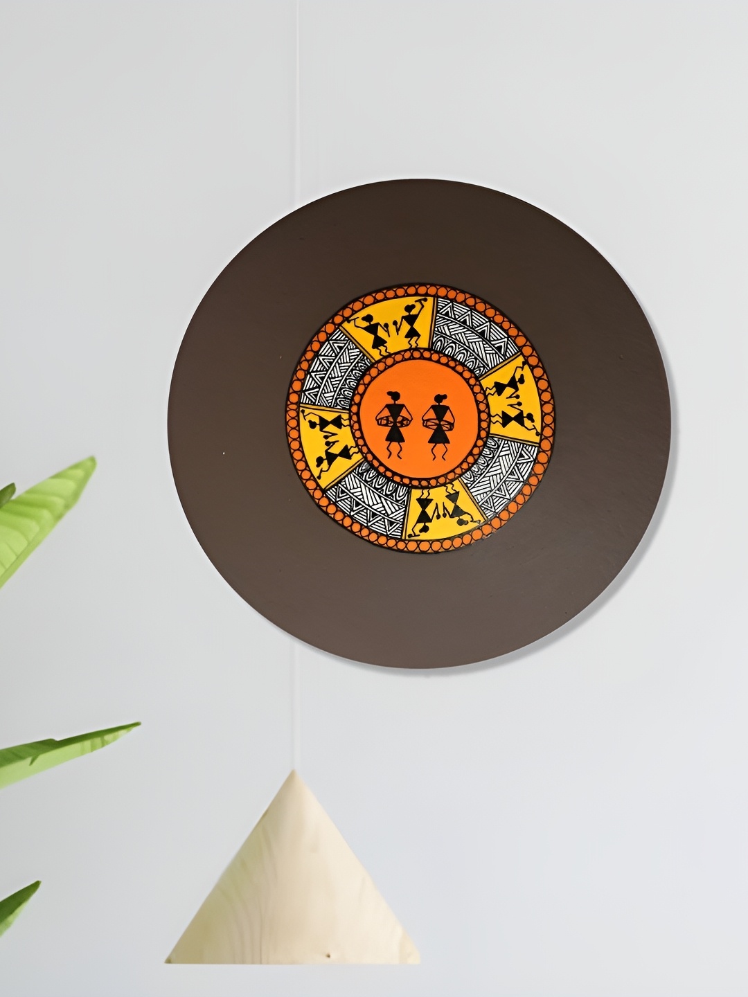 

ARTYSTA BEAUTIFYING LIVES Brown Warli Encircle Wall Plate