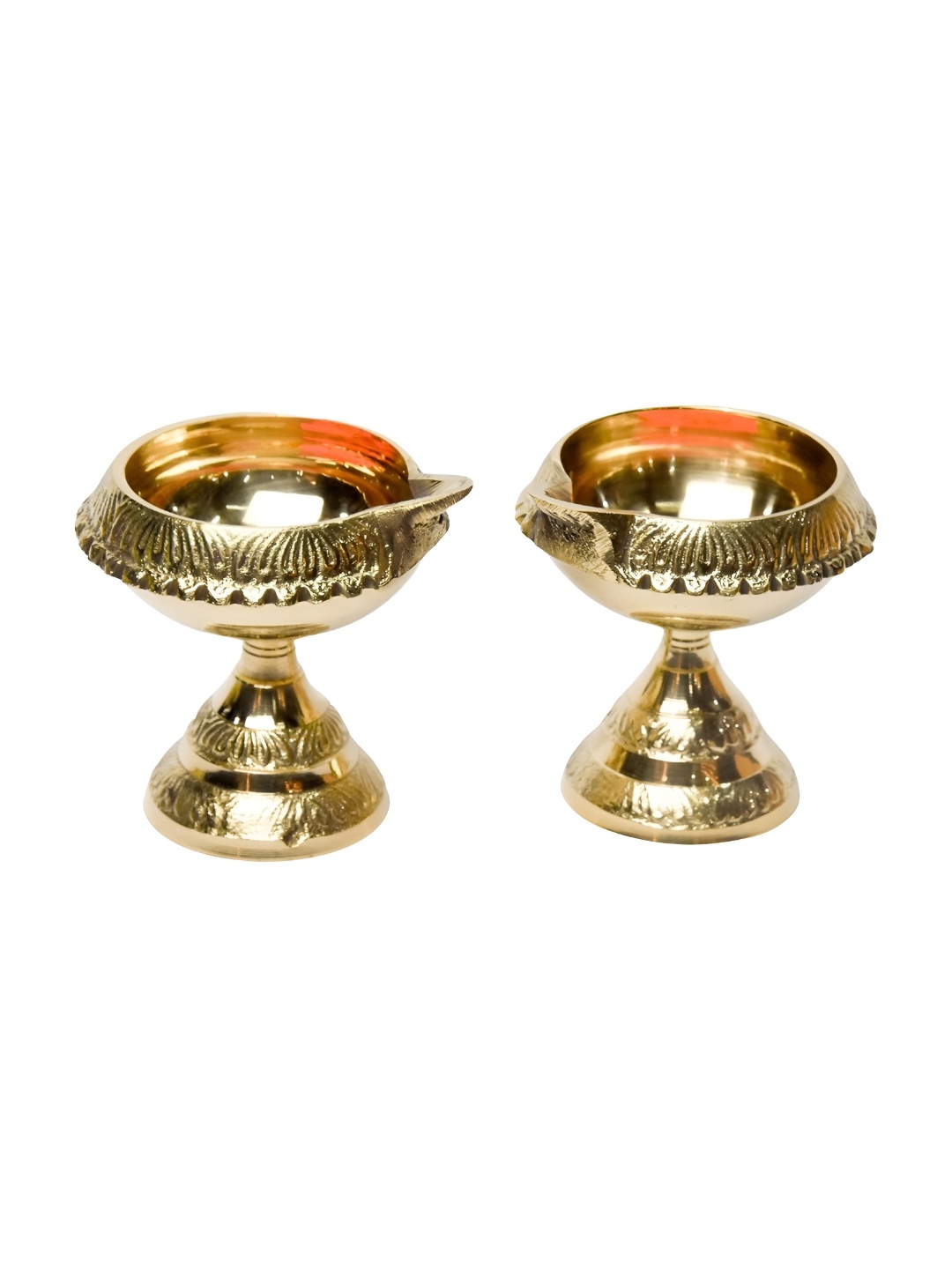 

Bhimonee Decor Gold Toned 2 Pieces Pure Brass Kuber Diya