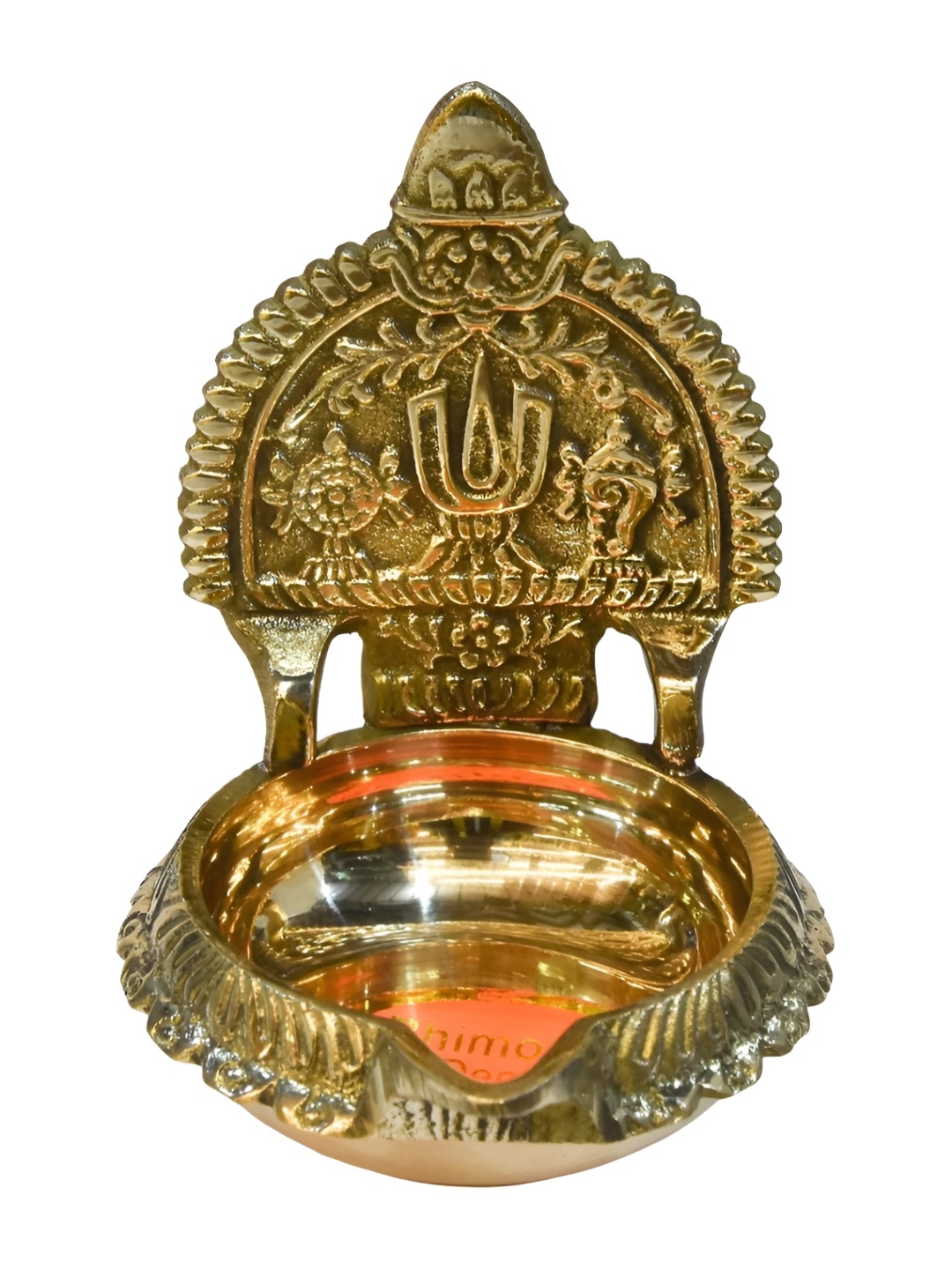 

Bhimonee Decor Gold Toned Pure Brass Shanku Chakra Kuber Kamakshi Diya