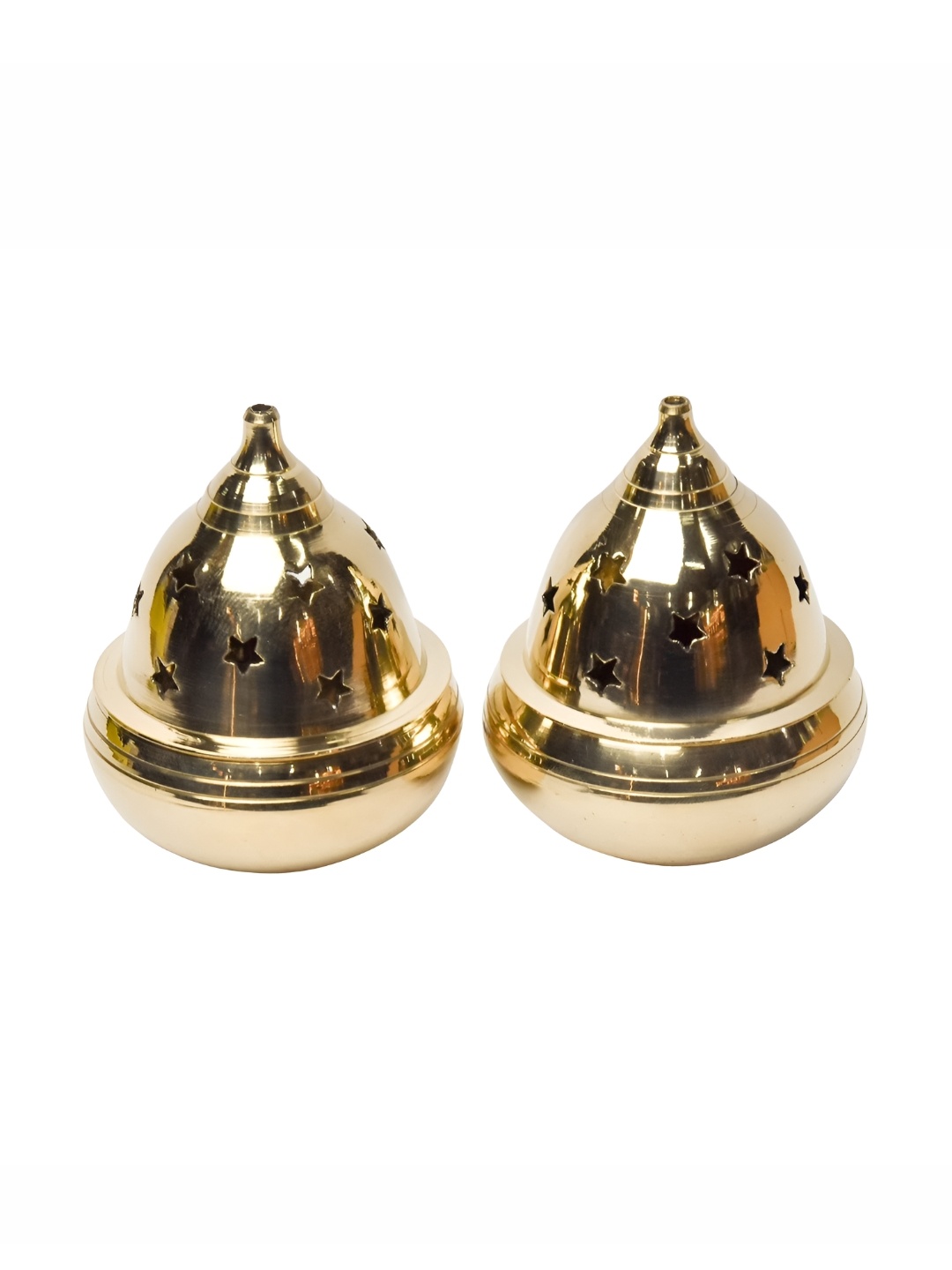 

Bhimonee Decor Gold Toned 2 Pieces Pure Brass Pure Brass Kuber Goblet Diyas