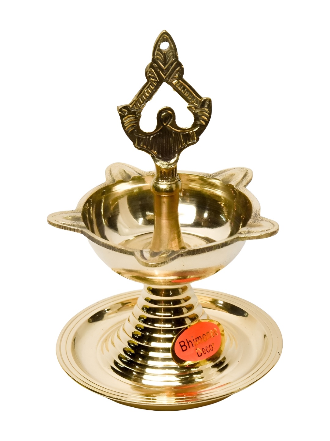 

Bhimonee Decor Gold Toned Pure Brass Latkan Diya, Copper