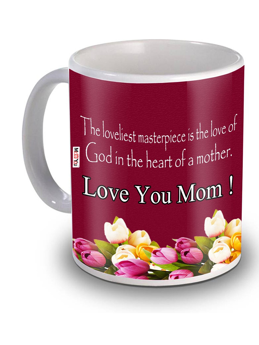 

ME & YOU White & Purple Printed Ceramic Glossy Cups and Mugs