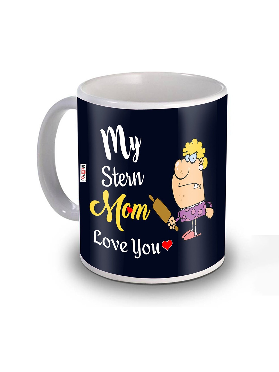 

ME & YOU Blue Text or Slogans Printed Ceramic Glossy Mugs 325 ml