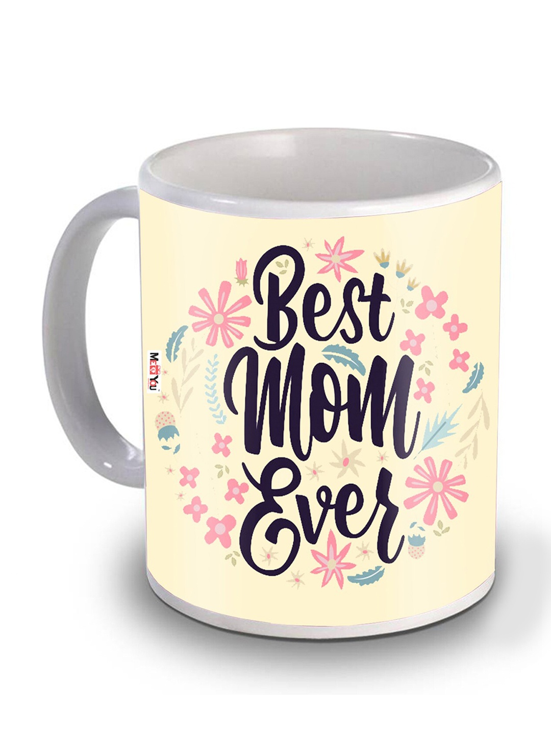 

ME & YOU Beige Text or Slogans Printed Ceramic Glossy Mugs 325 ml