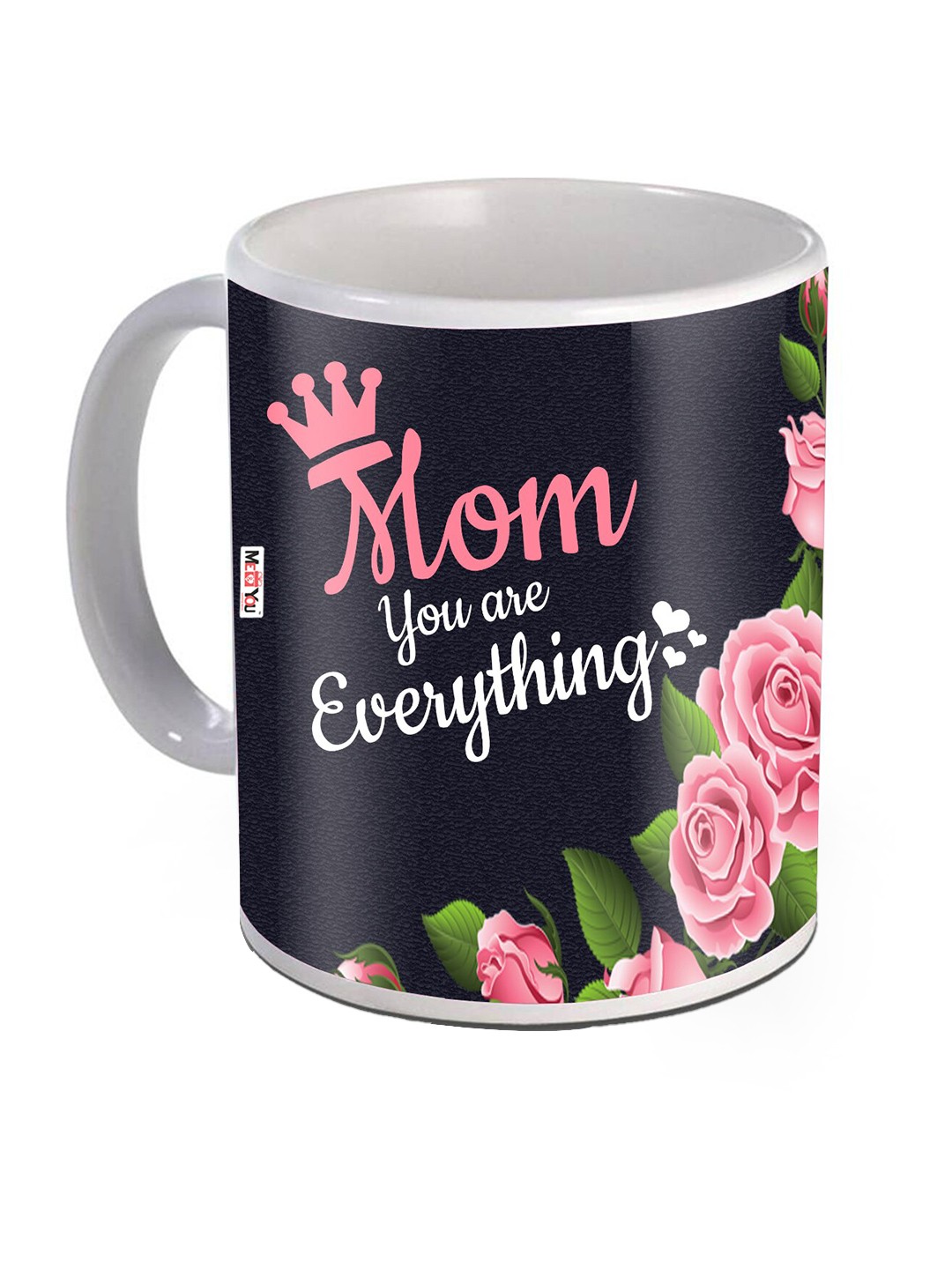 

ME & YOU Black& White Printed Ceramic Glossy Cups &Mugs 325Ml