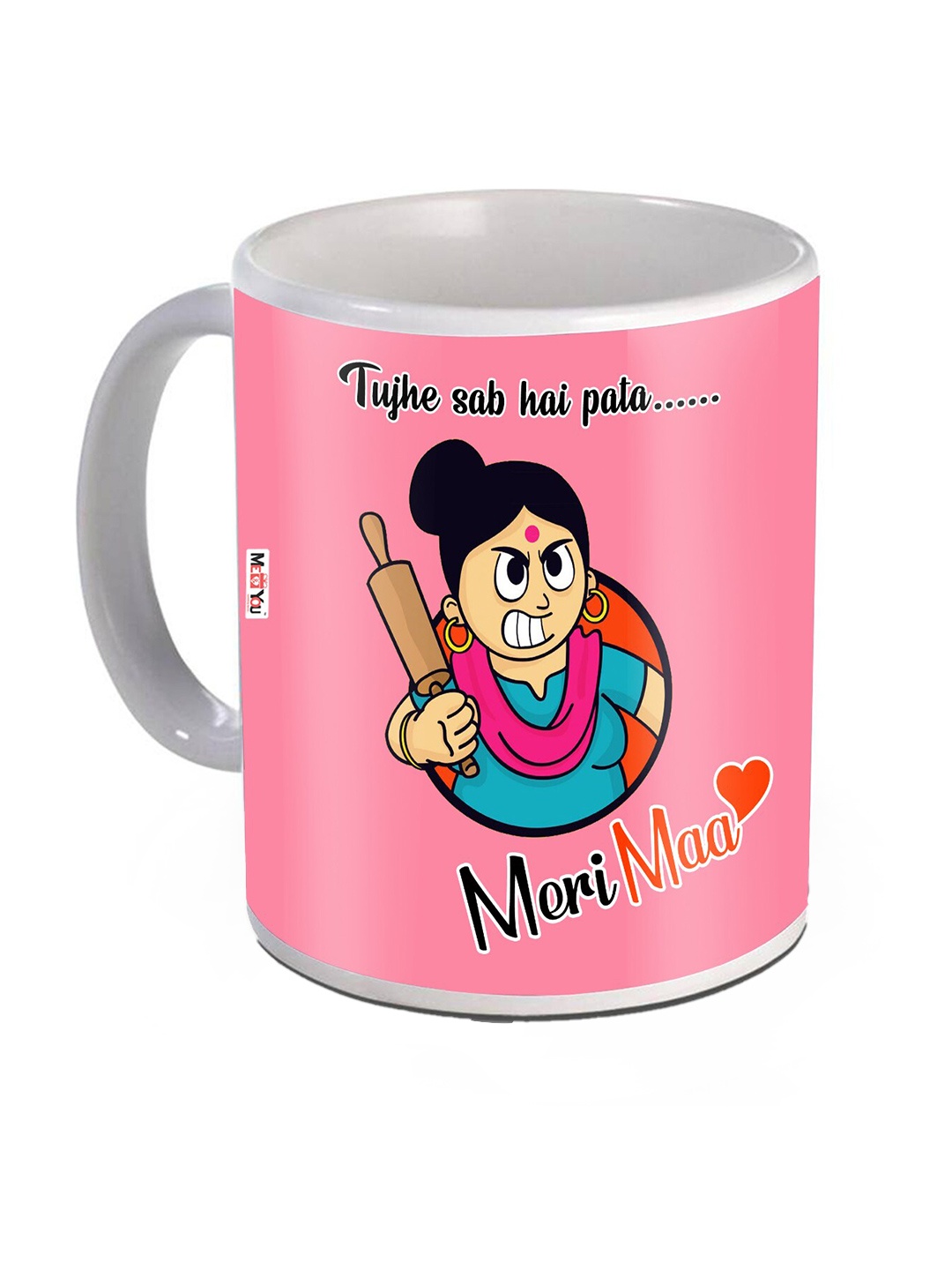

ME & YOU Pink Printed Ceramic Glossy Mug