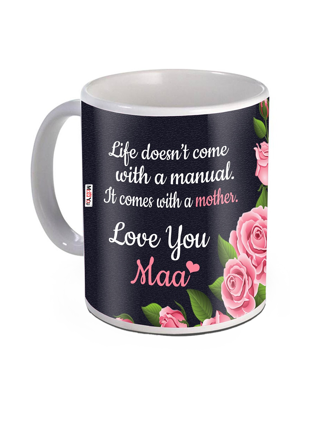 

ME & YOU Black & White Mother's Day Printed Ceramic Glossy Mug - 325 ML