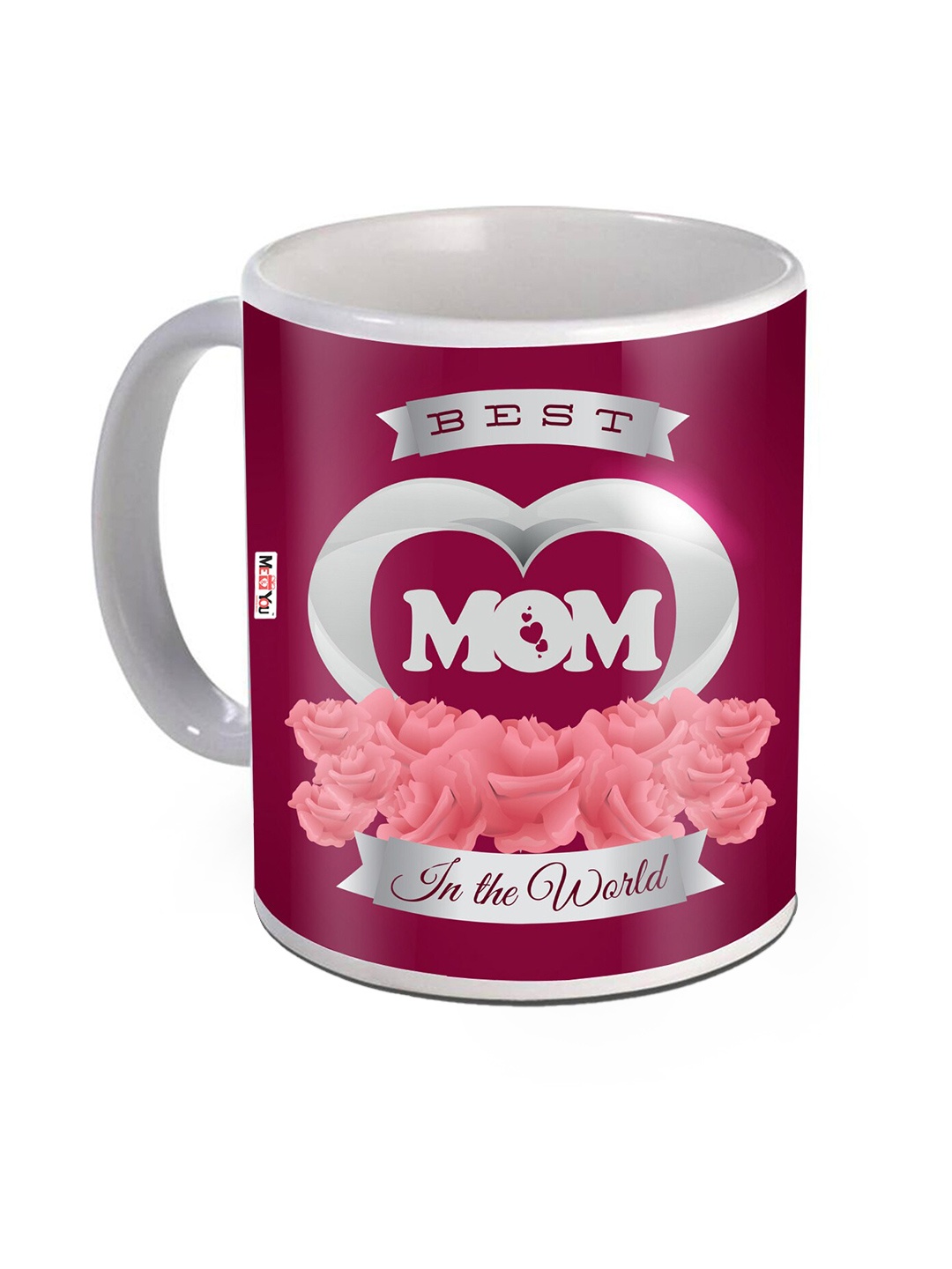 

ME & YOU White & Purple Printed Ceramic Glossy Cups and Mugs