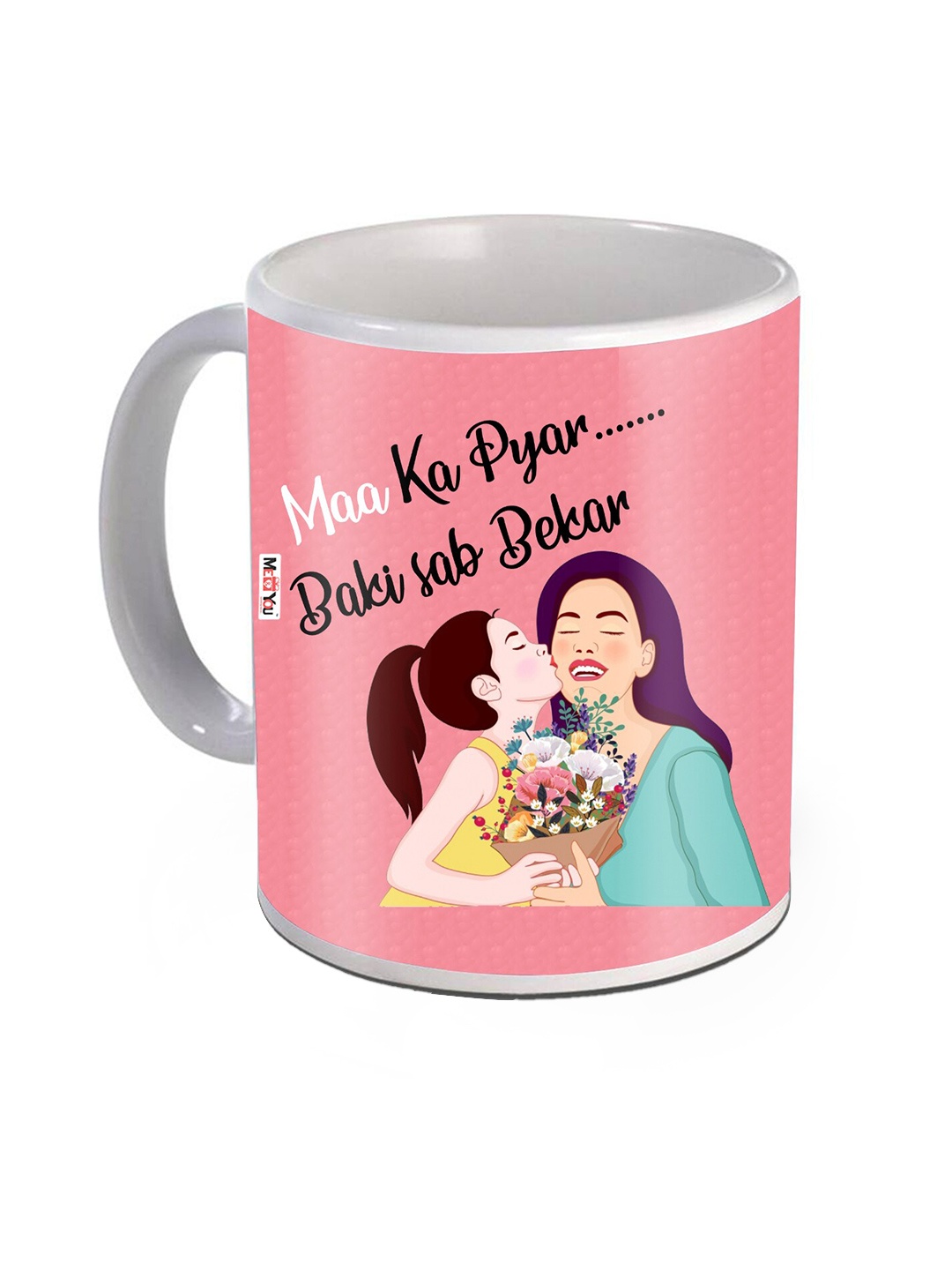 

ME & YOU Pink White Text or Slogans Ceramic Glossy Mugs 325 Ml
