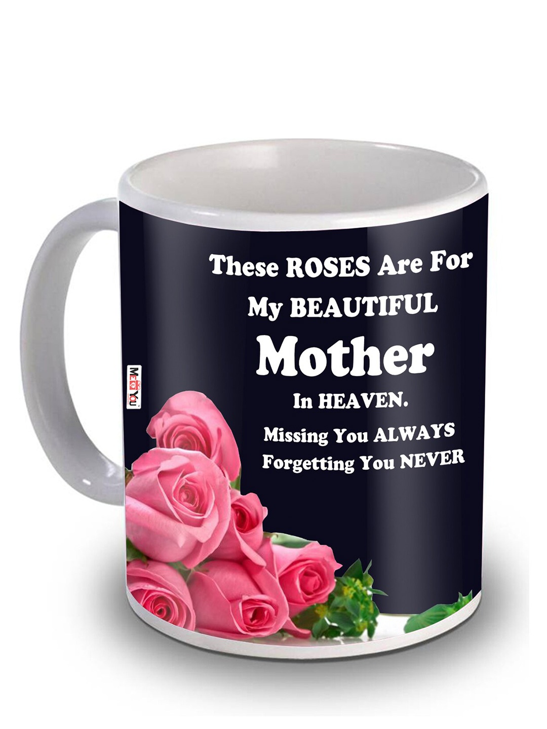 

ME & YOU Black Printed Ceramic Glossy Mug