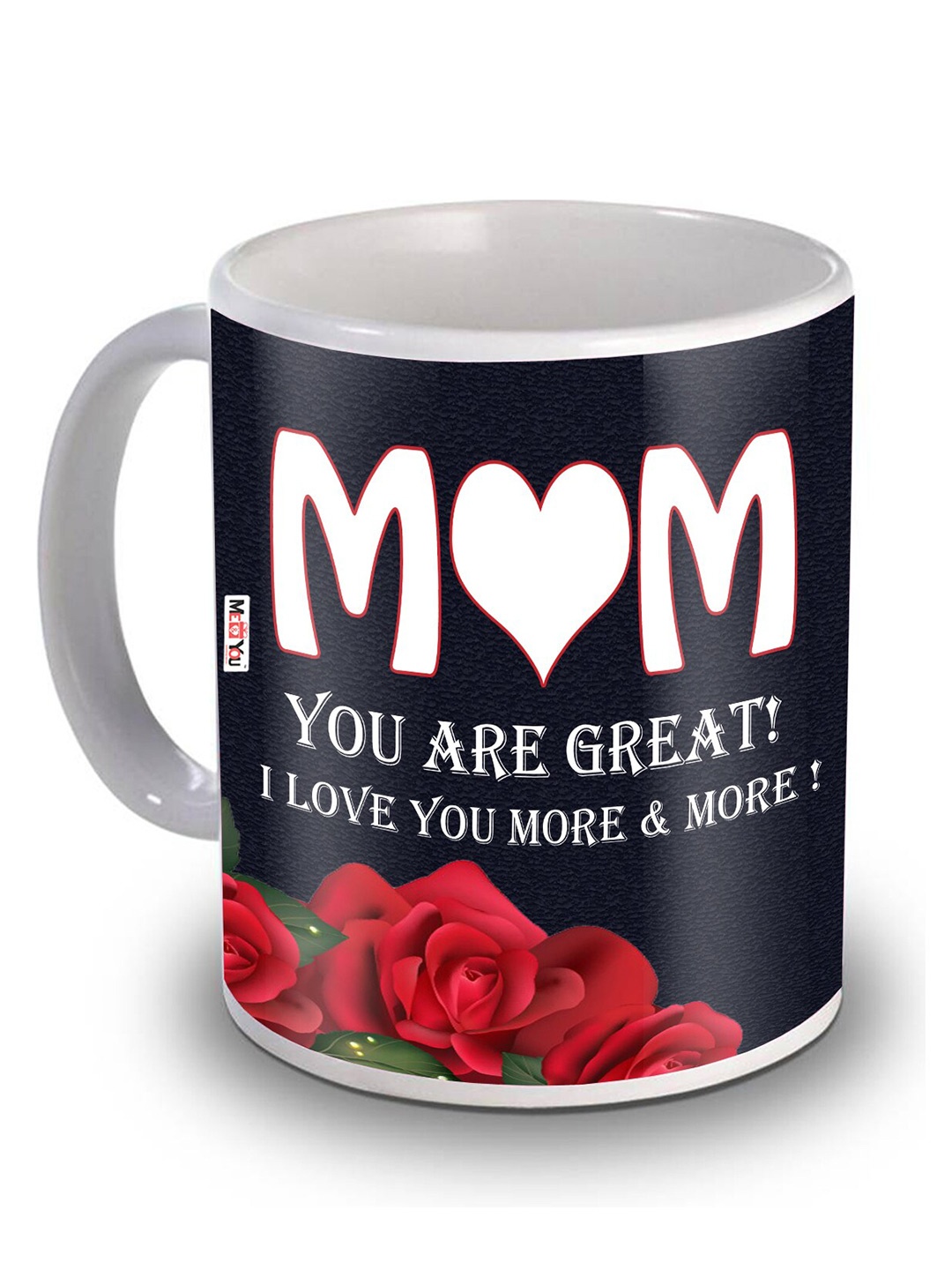 

ME & YOU Black Printed Ceramic Glossy Mug