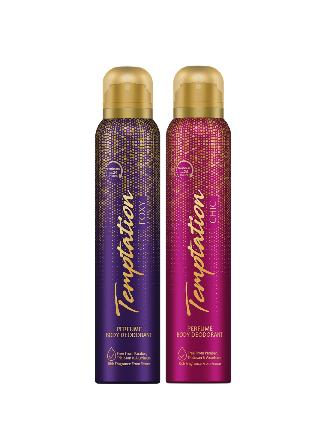 

Envy Women Set of 2 Temptation Perfume Body Deodorant 99 g each - Foxy & Chic, Purple